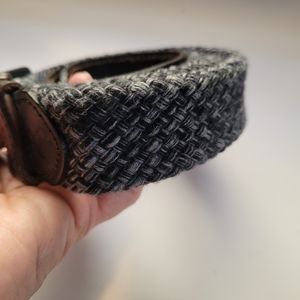 American Eagle Gray/Black Tweed & leather NWT Belt, size med unisex